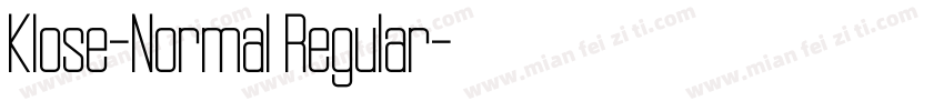 Klose-Normal Regular字体转换